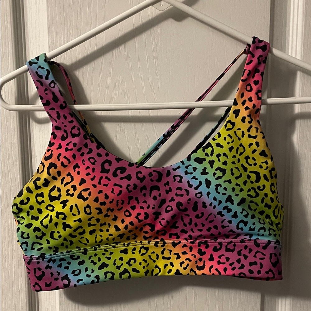 ZYIA Colorful Leopard Print Sports Bra
